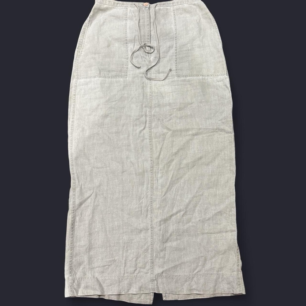 LOFT Light Gray Maxi Skirt